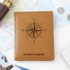 Buy World Compass Personalized Leather Travel Combo - Tan