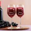 Xmas Personalized Set of 2 Wine Glasses Online