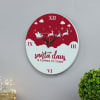 Gift Xmas Santa Wooden Wall Clock
