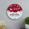 Xmas Santa Wooden Wall Clock Online