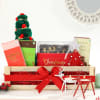 Xmas Tree And Goodies Gift Basket Online