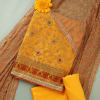 Yellow Chanderi Dress Material For Women Online