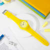 Gift Yellow Silicon Strap Watch For Kids