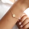 Shop Yin-Yang 18K Gold Plated Silver Adjustable Bracelet