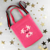 You Complete Me - Personalized Canvas Tote Bag With Sling - Pop Pink Online