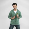 Gift You Make Me Happy - Personalized Men's Zipper Hoodie - Sage