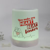 Shop You Make My Heart Beat Personalized Bluetooth Speaker With LED Lamp