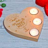 Gift You Make My Heart Melt Personalized Wooden Heart Tealight Holder