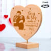 Gift You & Me Personalized Heart Shaped Showpiece with Stand
