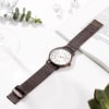 Shop Yours Always Personalized Men's Watch - Dark Brown