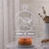 Yours Forever Personalized LED Lamp - Wooden Finish Base Online