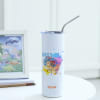 Zodiac Charm - Personalized Stainless Steel Tumbler With Straw - Aries Online