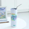 Gift Zodiac Charm - Personalized Stainless Steel Tumbler With Straw - Cancer