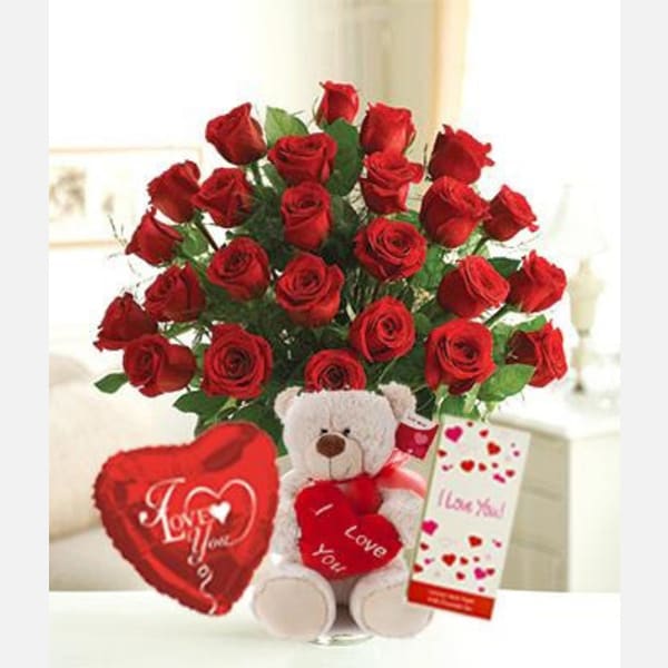 12 Red Roses Hamper