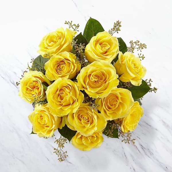 12 Yellow Rose Bunch