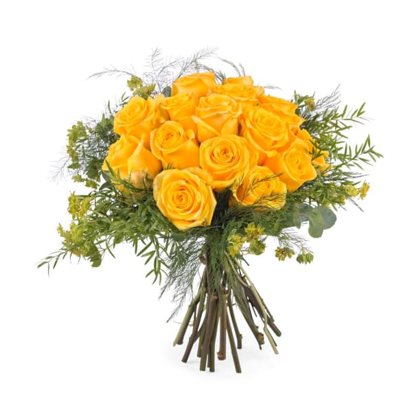 15 Short-stemmed Yellow Roses