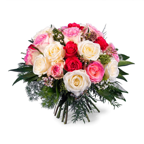 20 Short-stemmed Multicoloured Roses