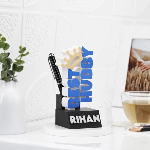 3D Best Hubby Award - Personalized Pen Stand