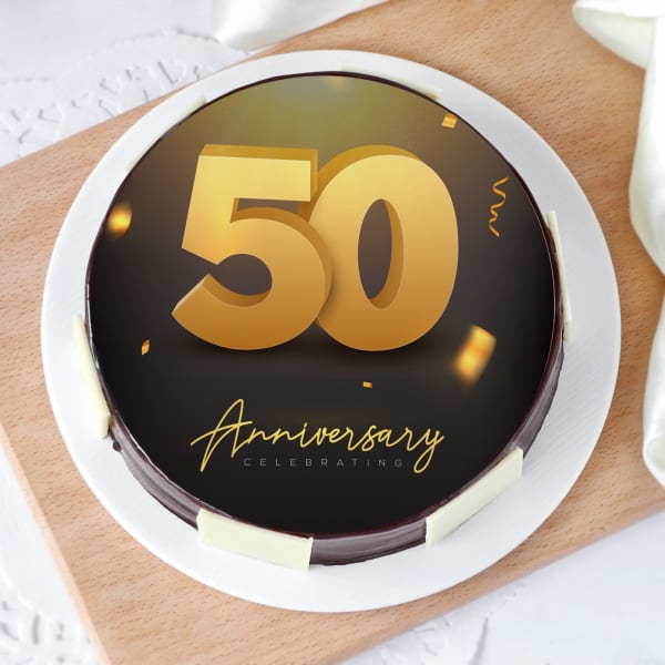 50th Anniversary Cake Half Kg : Gift/Send Single Pages Gifts Online ...