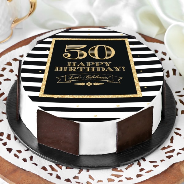 50th Birthday Cake For Him (Half Kg)