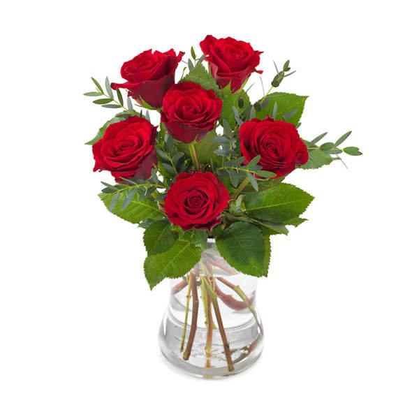 6 Red rose bouquet