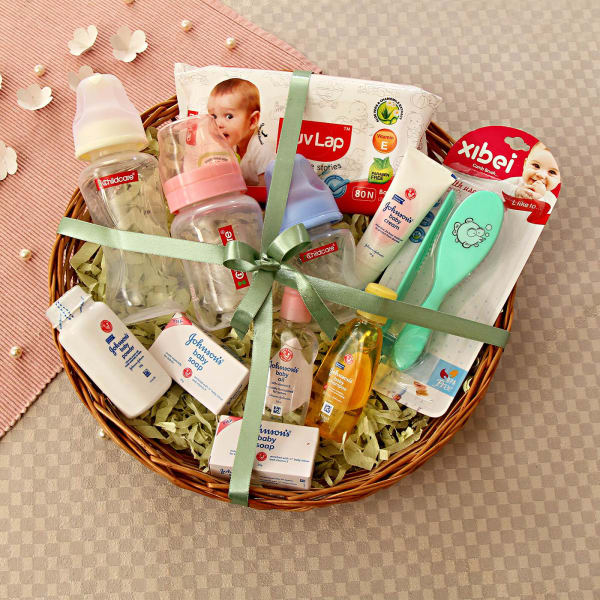 A Basket Full of Baby Care Products 