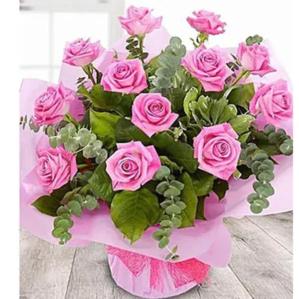 A Dozen Pale Pink Roses