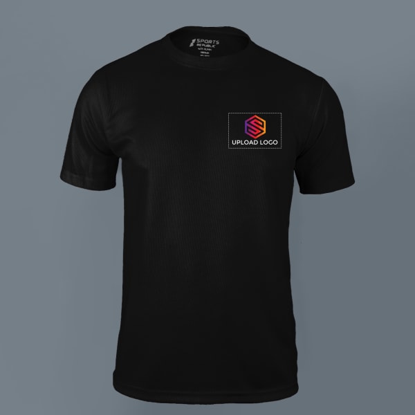 ACTI-RUNN Premium Polyester T-shirt for Men (Black)
