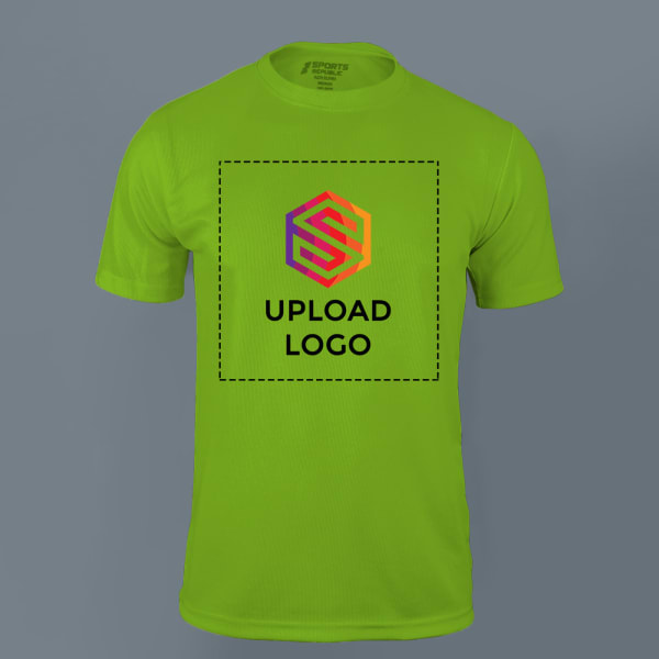 ACTI-RUNN Premium Polyester T-shirt for Men (Flourscent Green)