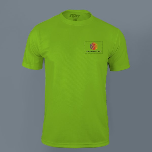 ACTI-RUNN Premium Polyester T-shirt for Men (Flourscent Green)