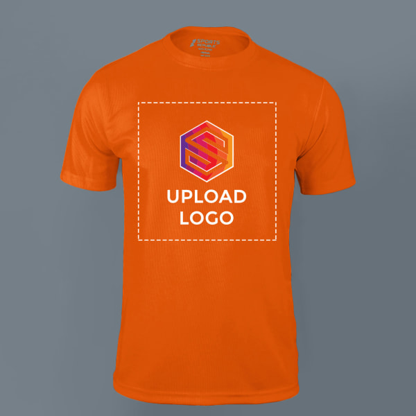 ACTI-RUNN Premium Polyester T-shirt for Men (Flourscent Orange)