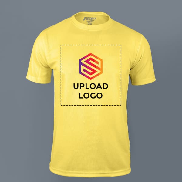 ACTI-RUNN Premium Polyester T-shirt for Men (Lemon Yellow)