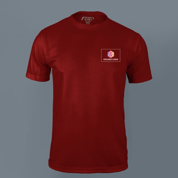 ACTI-RUNN Premium Polyester T-shirt for Men (Maroon)