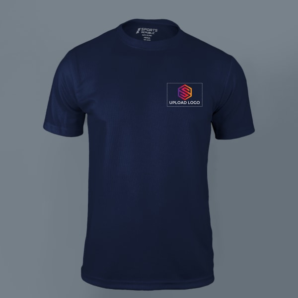 ACTI-RUNN Premium Polyester T-shirt for Men (Navy Blue)