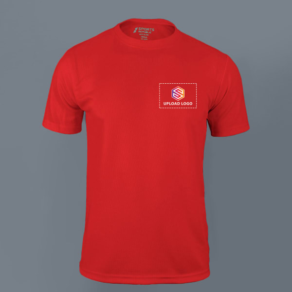 ACTI-RUNN Premium Polyester T-shirt for Men (Red)