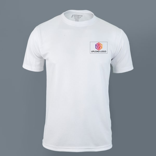 ACTI-RUNN Premium Polyester T-shirt for Men (White)