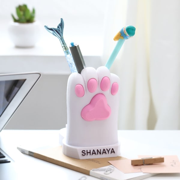 Adorable 3D Cat Paw - Personalized Pen Stand