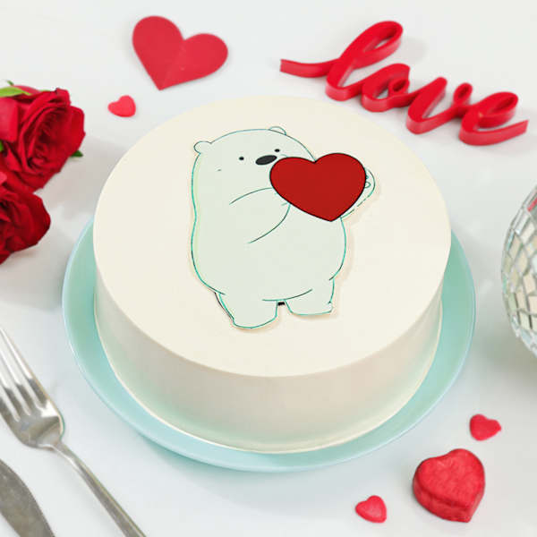 Adorable Bear Valentine Cake ( 1 Kg)