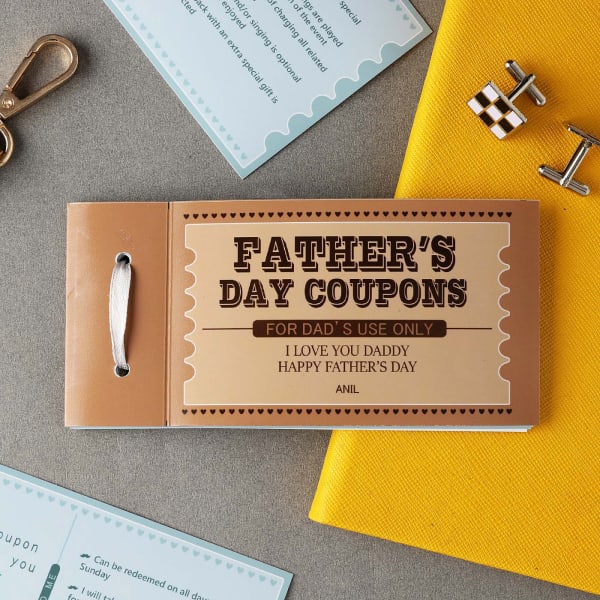 Adorable Personalized Coupon Booklet For Dad