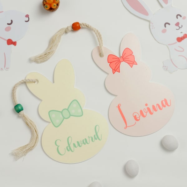 Adorable Personalized Easter Bunnies - Set of 2