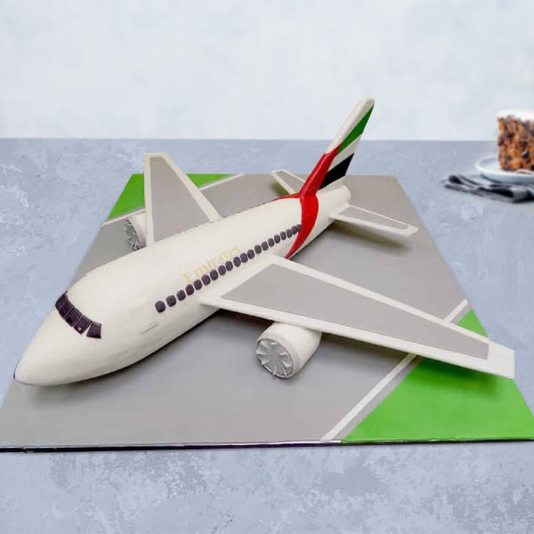 Airplane Shaped Fondant Cake (3.5 Kg)