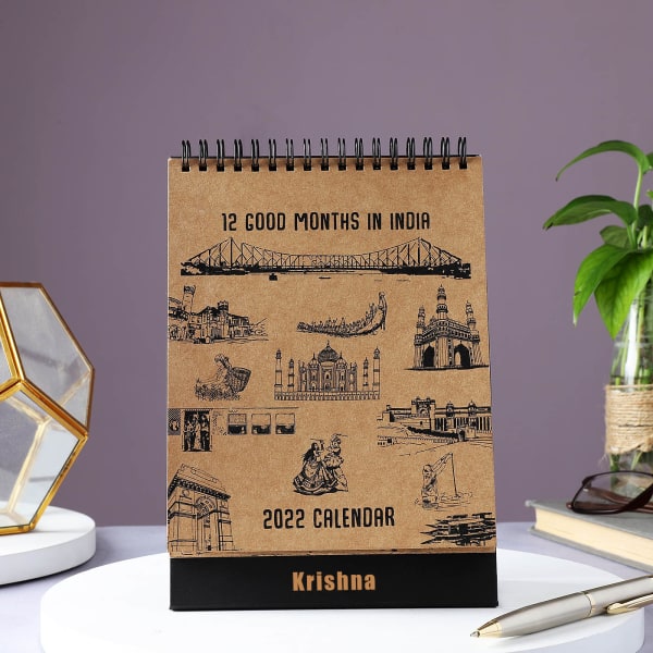 All About India Personalized Spiral 2022 Desk Calendar