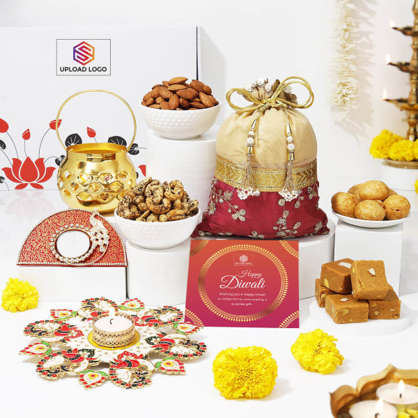 Alluring Diya Holder Diwali Hamper