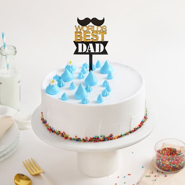 Alpine Forest Cream Cake For Cool Dad