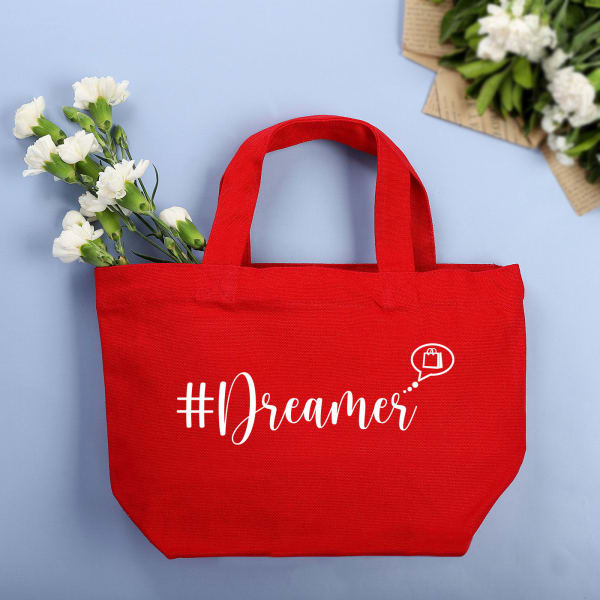 Always A Dreamer Red Tote Bag