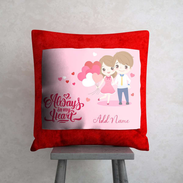 Always in my Heart Personalized Cushion Gift/Send Home and Living