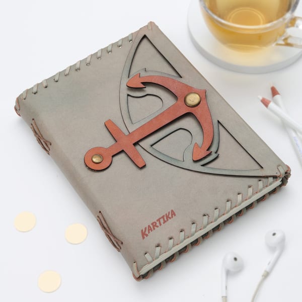 Anchor Of New Beginnings - Personalized Leather Diary