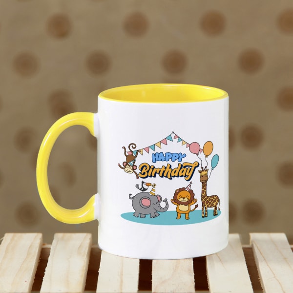 Animal Kingdom Kids Personalized Birthday Mug