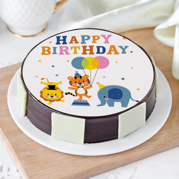 Animals Party Birthday Cake (Half Kg)
