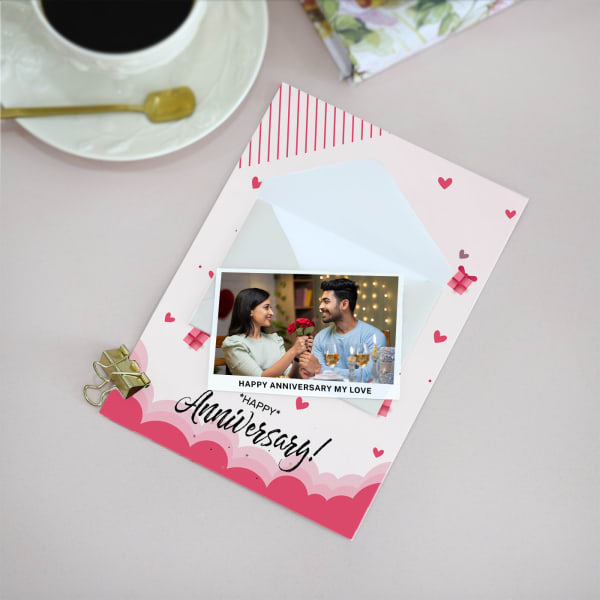Anniversary Greeting Card With Envelope - Personalized